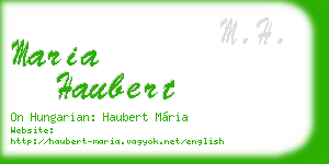 maria haubert business card